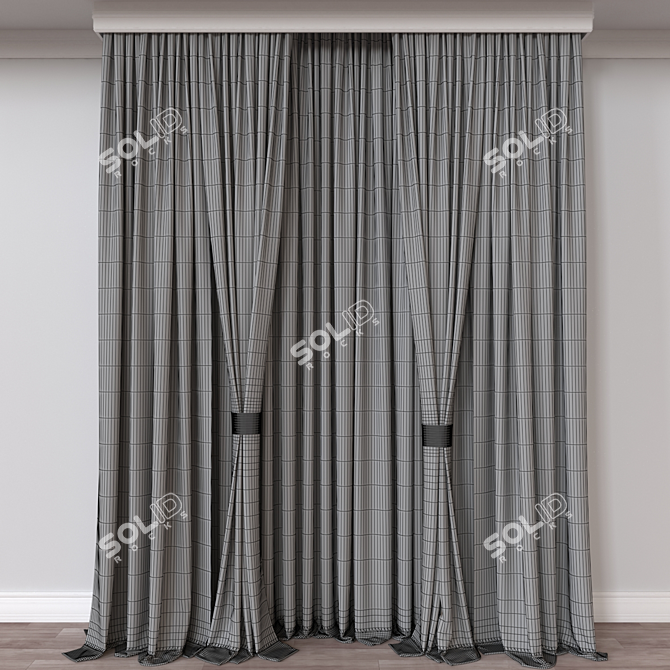 Universal Curtain 3D Model Set 3D model image 4