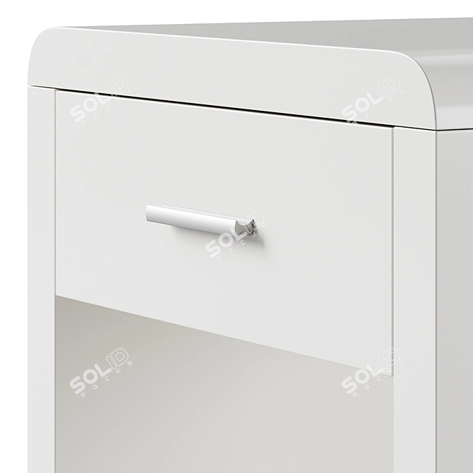 Sleek Bedside Table Set 3D model image 3