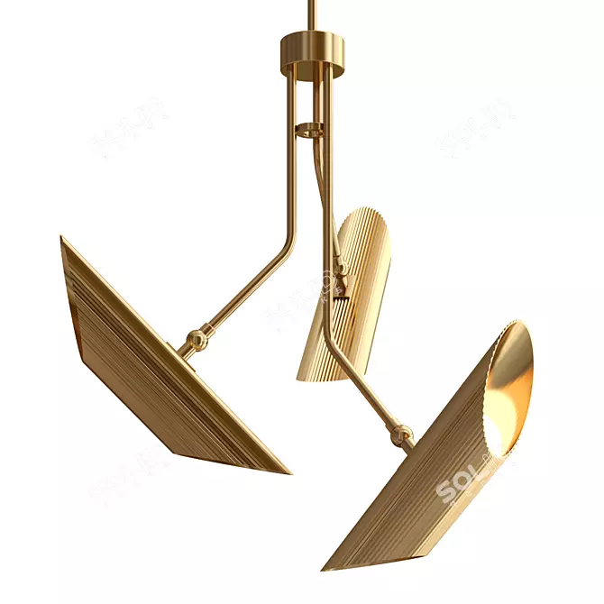 Sleek Modern Pendant Lighting 3D model image 1