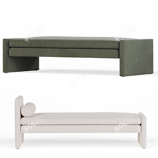 Versatile Angle Bench Daybed - TRNK 3D model image 1