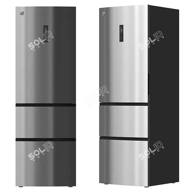 Compact 3-in-1 Fridge Set 3D model image 1