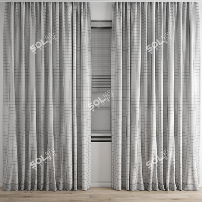 Polygonal Curtain Model Bundle 3D model image 3