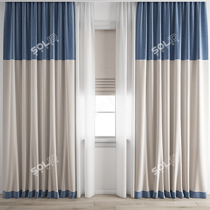 Polygonal Curtain Model Bundle 3D model image 5