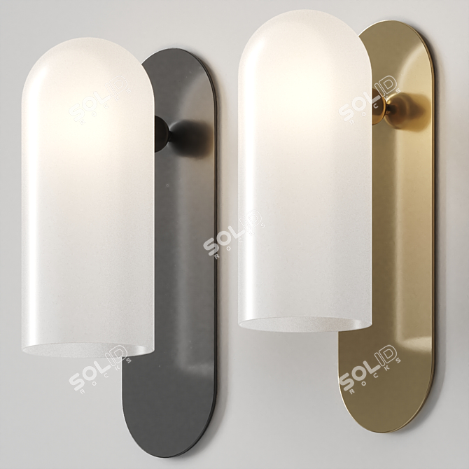 Elegant Odyssey MD Brass Sconce 3D model image 1