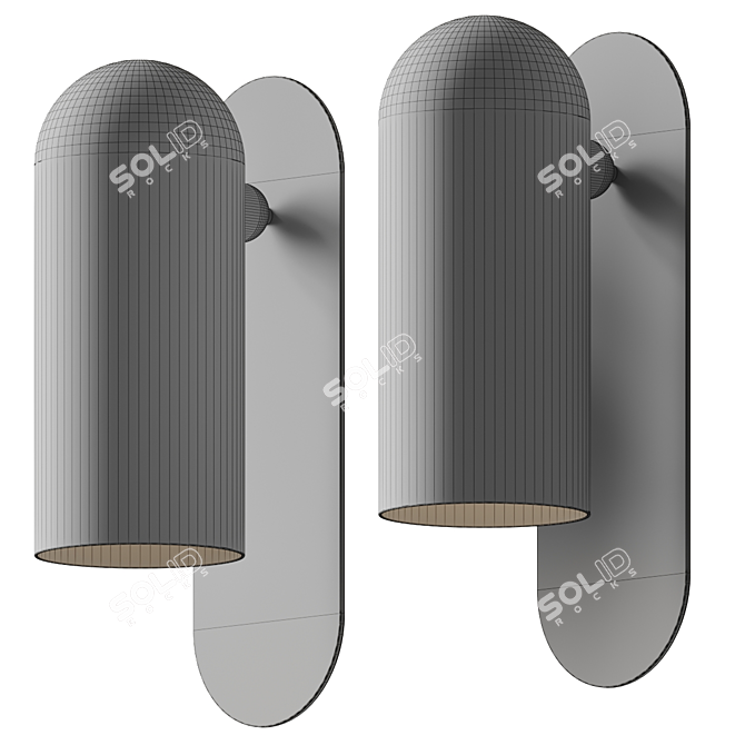 Elegant Odyssey MD Brass Sconce 3D model image 2