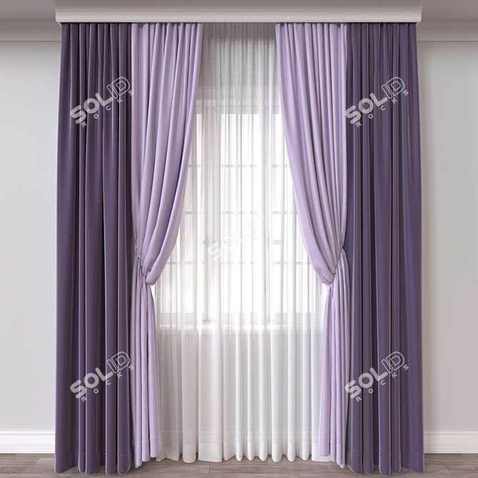 Versatile Curtain 3D Model 3D model image 1