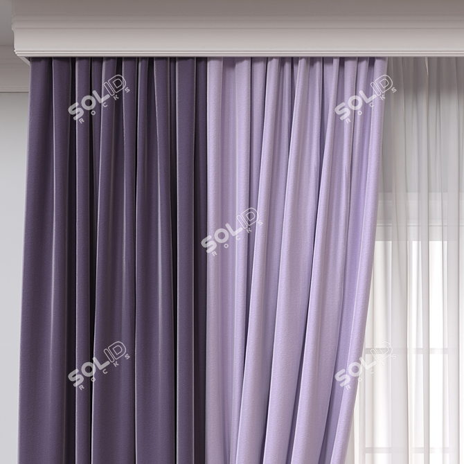 Versatile Curtain 3D Model 3D model image 3