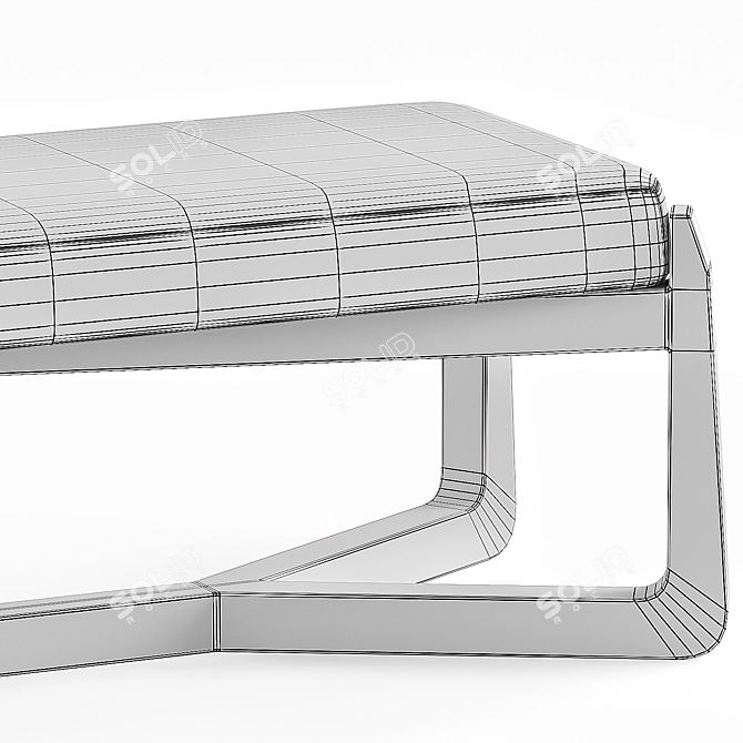 Modern Amna Bench Design 3D model image 4