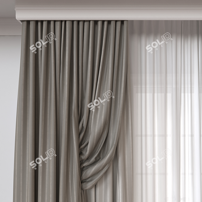 Modern Curtain 3D Model Render 3D model image 3