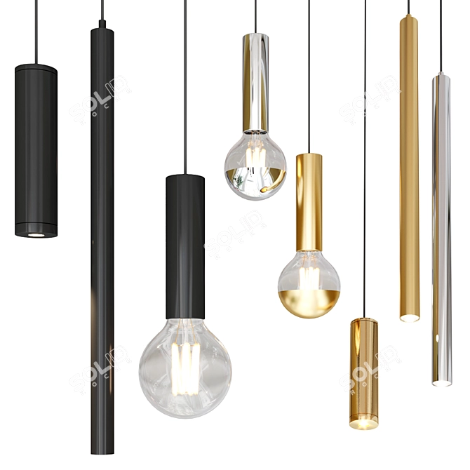 Stylish AROMAS Pendant Lamps 3D model image 1