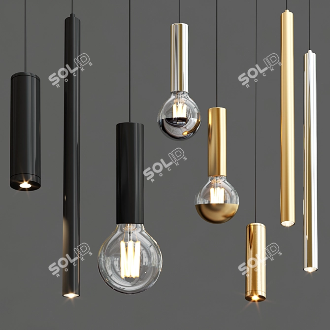 Stylish AROMAS Pendant Lamps 3D model image 2