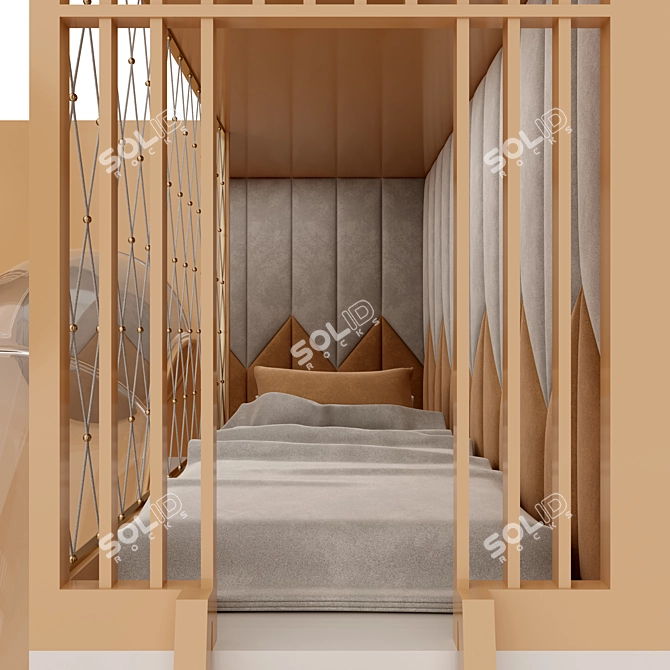 Modern Children Furniture Set 04 3D model image 2