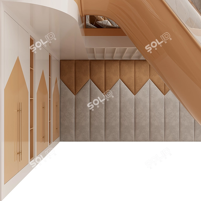 Modern Children Furniture Set 04 3D model image 3