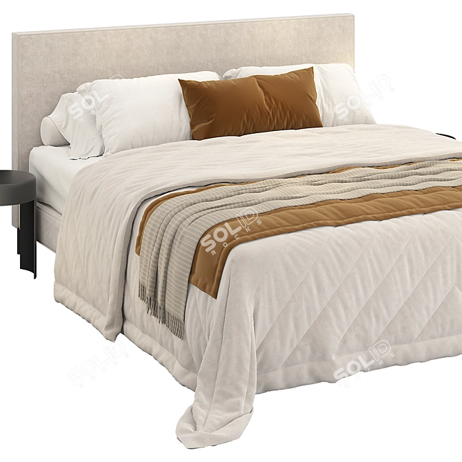 Zenith Stone Bed Collection 3D model image 2