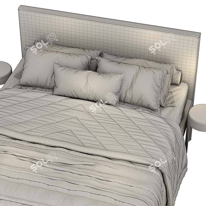 Zenith Stone Bed Collection 3D model image 4