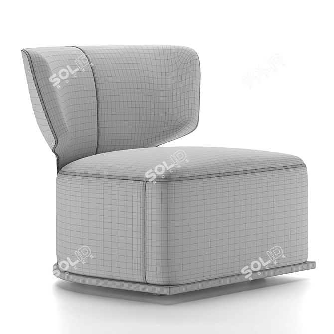 Elegant Maxalto Armchair in Amoenus Style 3D model image 4