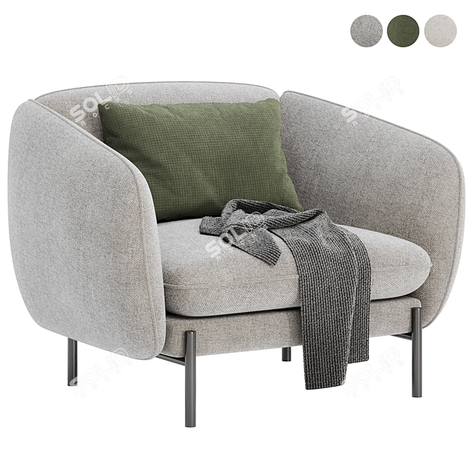 Modern Comfort Armchair by True Design 3D model image 3