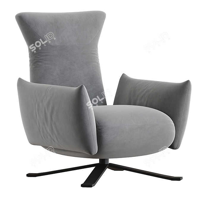 Sleek Calligaris Polse Lounge Chair 3D model image 1