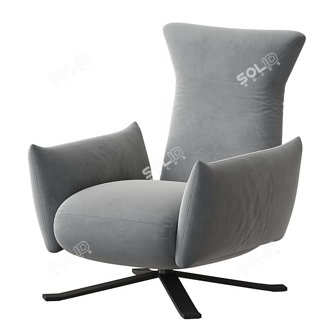 Sleek Calligaris Polse Lounge Chair 3D model image 3