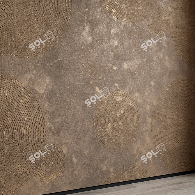 Decorative Plaster Set with Textures 3D model image 4