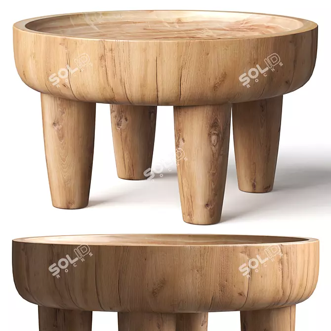 Suar Tao Teak Coffee Table 3D model image 1