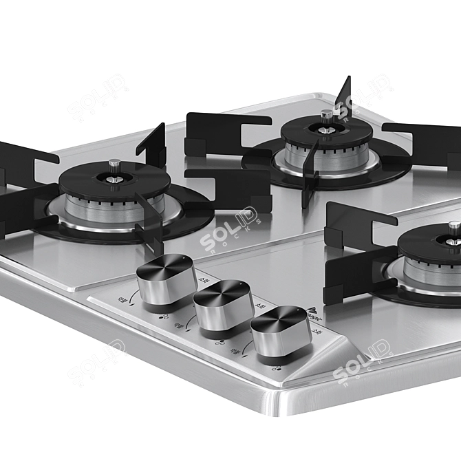 SK Magic Gas Cooktop - Trio 3D model image 3