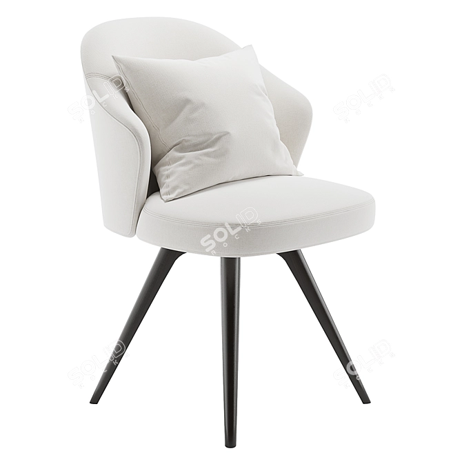 Elegant Minotti Leslie Swivel Chair 3D model image 1