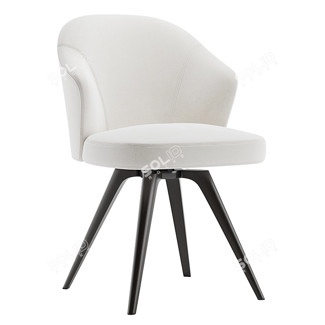 Elegant Minotti Leslie Swivel Chair 3D model image 2