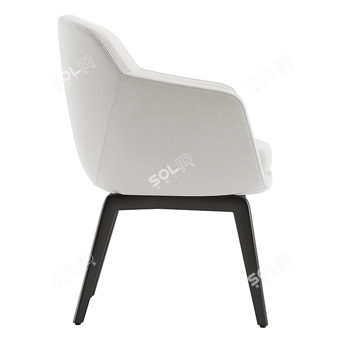 Sleek Minotti Belt Dining Chair 3D model image 3