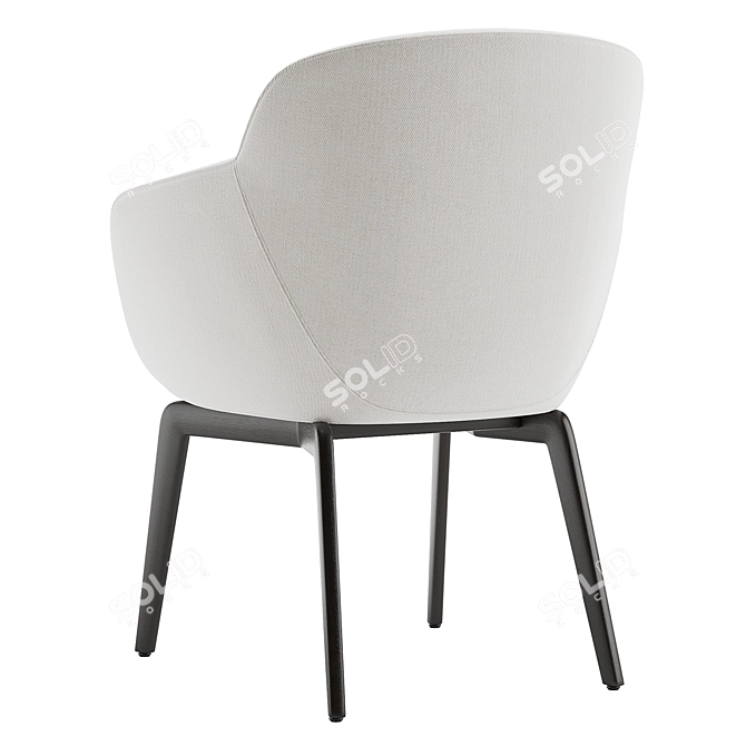 Sleek Minotti Belt Dining Chair 3D model image 4