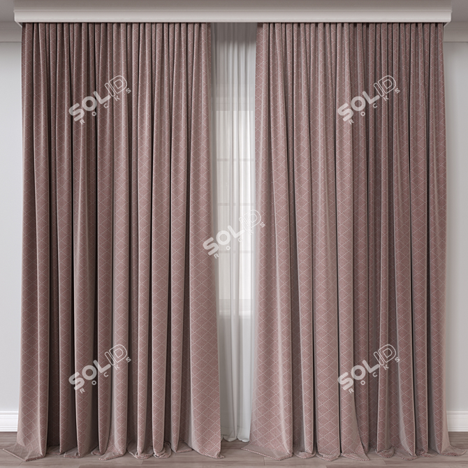 Polygonal Curtain Model 3D Render 3D model image 1