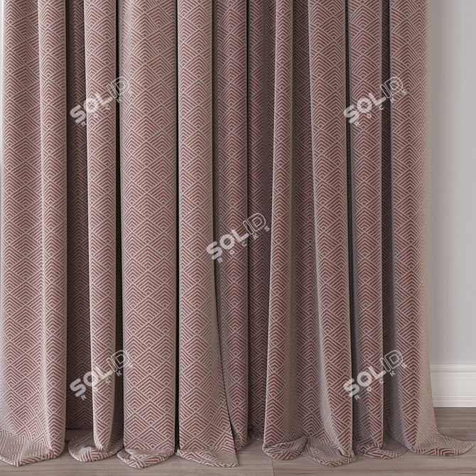 Polygonal Curtain Model 3D Render 3D model image 2