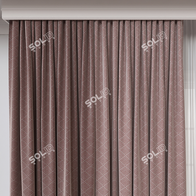 Polygonal Curtain Model 3D Render 3D model image 3