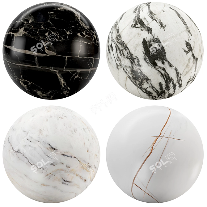 Marble Texture Collection Set 3D model image 1