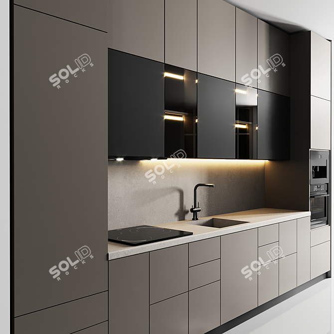  Modular Kitchen 3D Model 3D model image 2