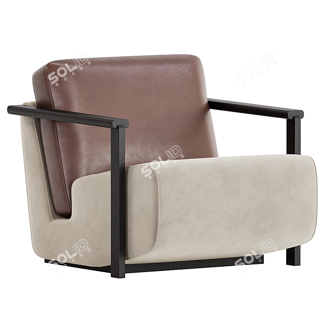 Franck Cuir Armchair Collection Highlight 3D model image 1