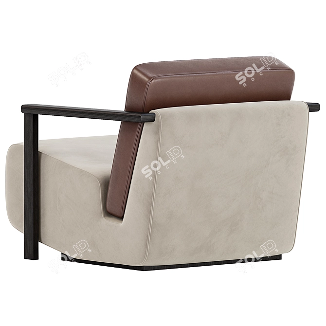 Franck Cuir Armchair Collection Highlight 3D model image 3