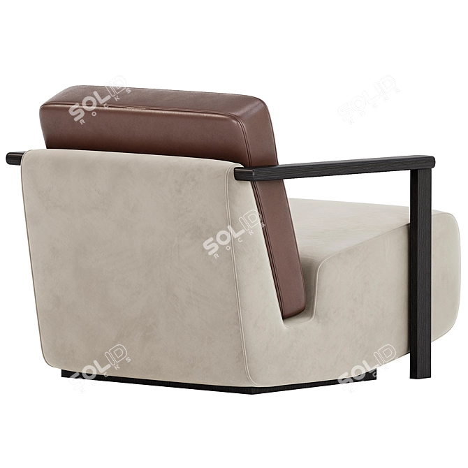 Franck Cuir Armchair Collection Highlight 3D model image 4