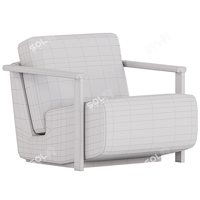 Franck Cuir Armchair Collection Highlight 3D model image 5