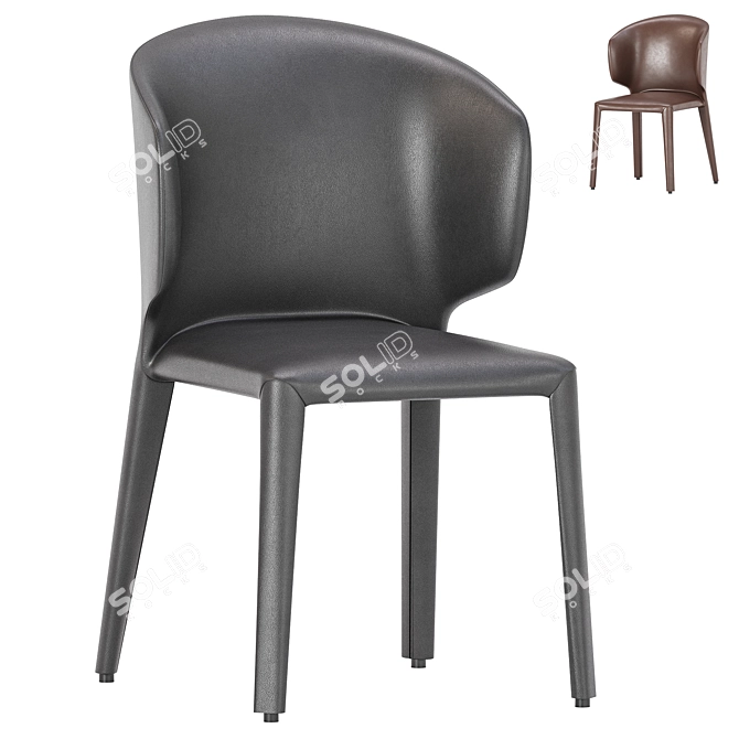 Sleek Cobain Dining Chair Elegance 3D model image 2