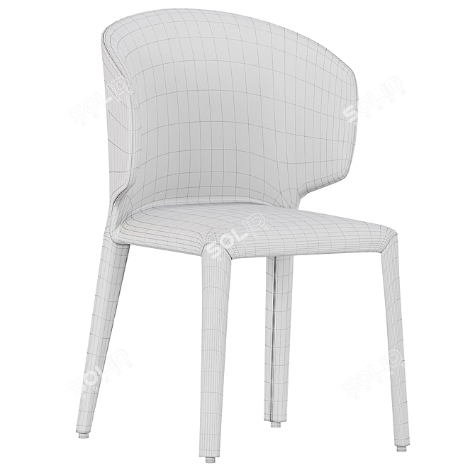 Sleek Cobain Dining Chair Elegance 3D model image 5