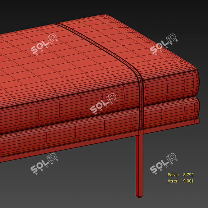 Sophisticated Harris Accent Bench 3D model image 4