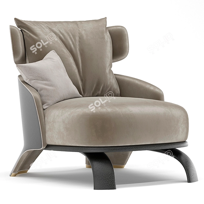 Tusski Premium Designer Armchair 3D model image 1