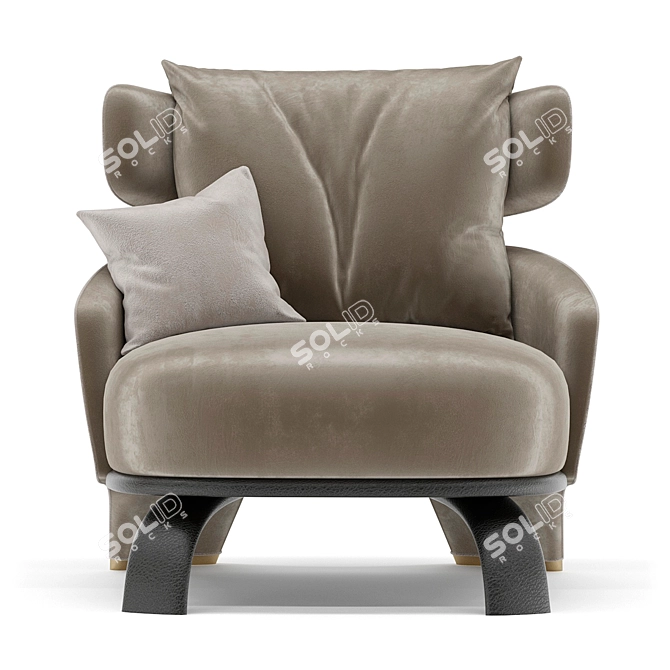 Tusski Premium Designer Armchair 3D model image 2