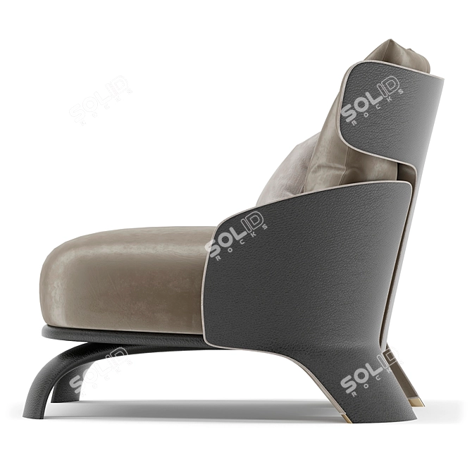 Tusski Premium Designer Armchair 3D model image 3