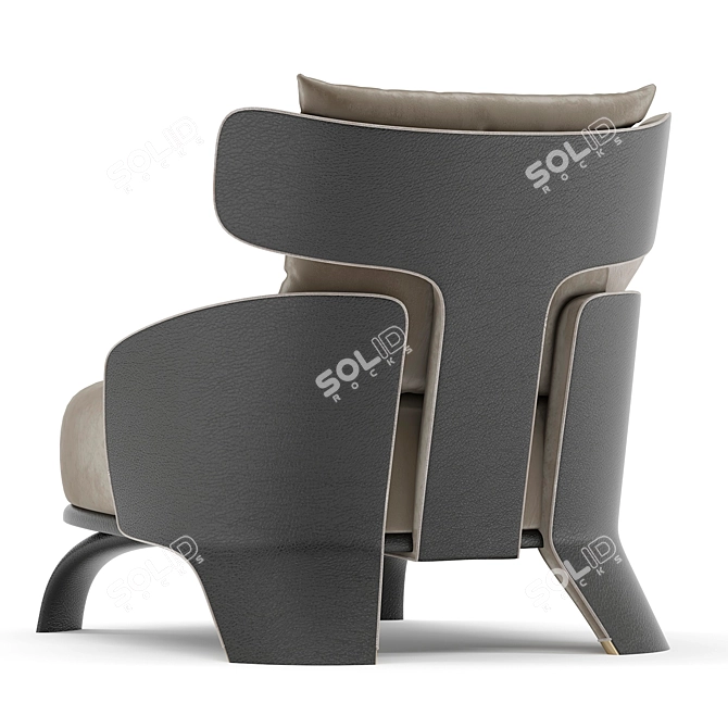 Tusski Premium Designer Armchair 3D model image 4