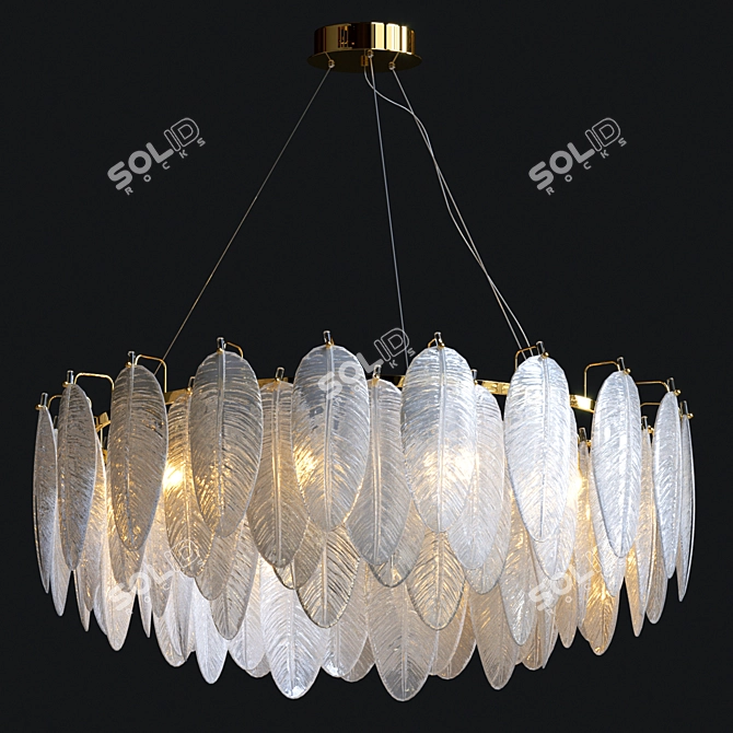 Elegant LORELEY Chandelier D80cm 3D model image 1