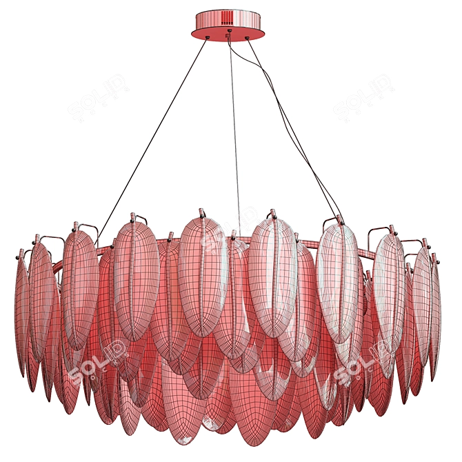 Elegant LORELEY Chandelier D80cm 3D model image 3