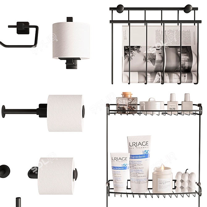 Wasserkraft Bathroom Accessories Set 3D model image 5