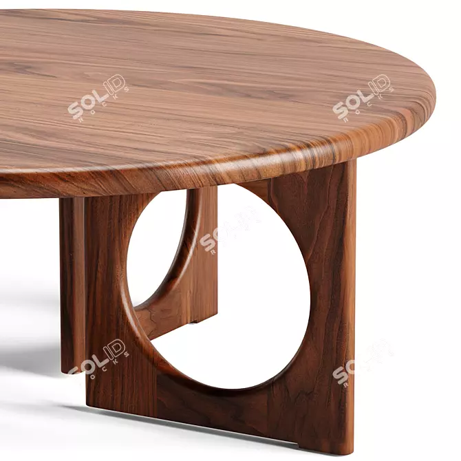 Nautical-inspired Porthole Low Table 3D model image 2